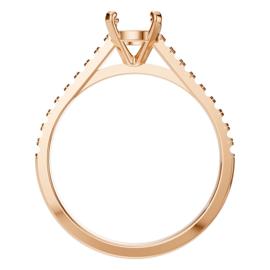 RI-4268 Rose Gold Ring UNSET - Top View