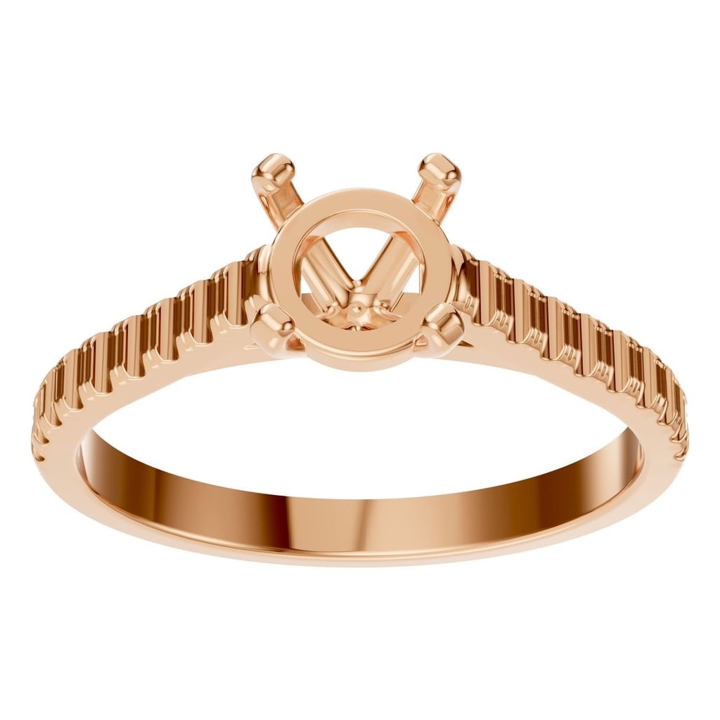 RI-4268 Rose Gold Ring UNSET - Front View
