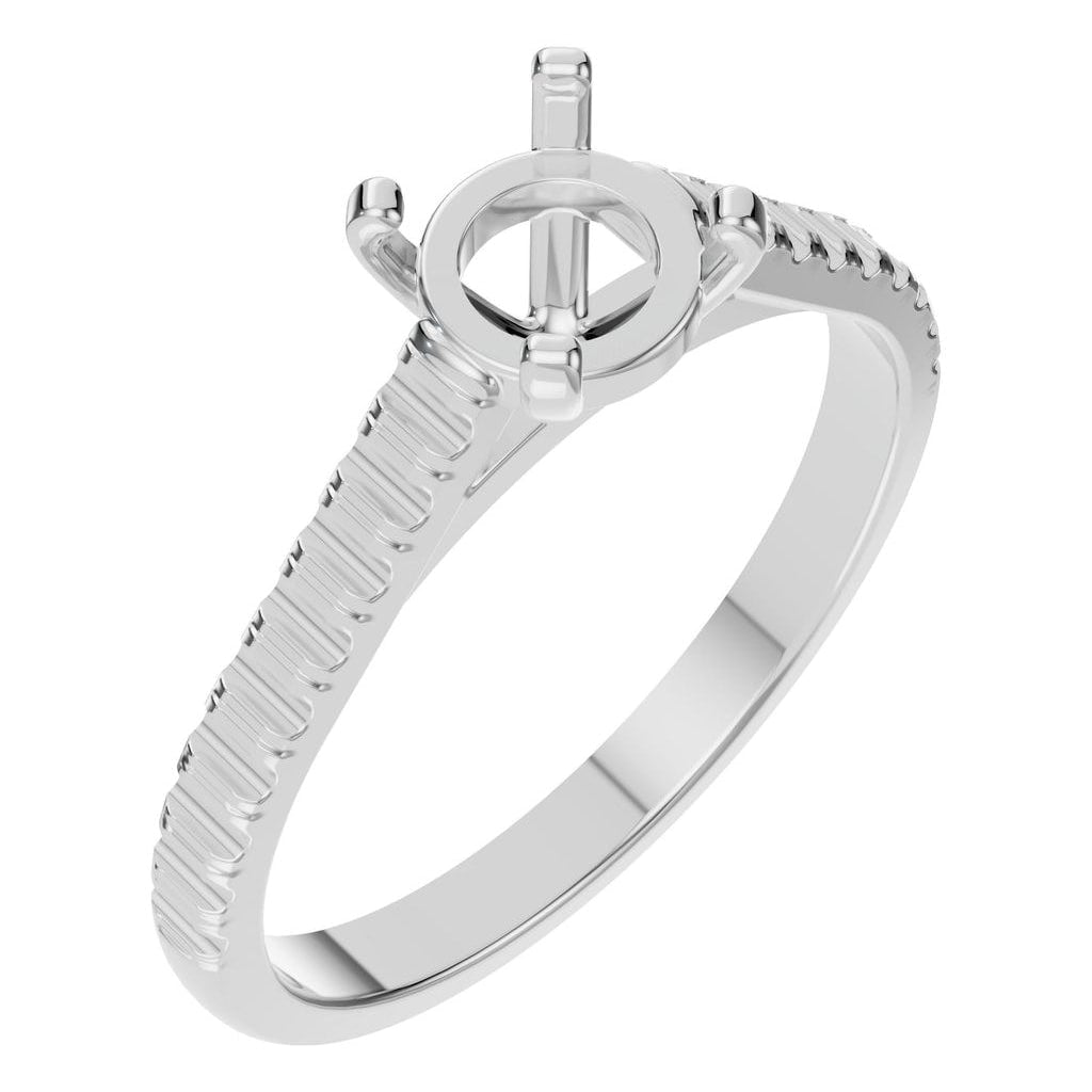 RI-4268 White Gold Ring UNSET - Main View