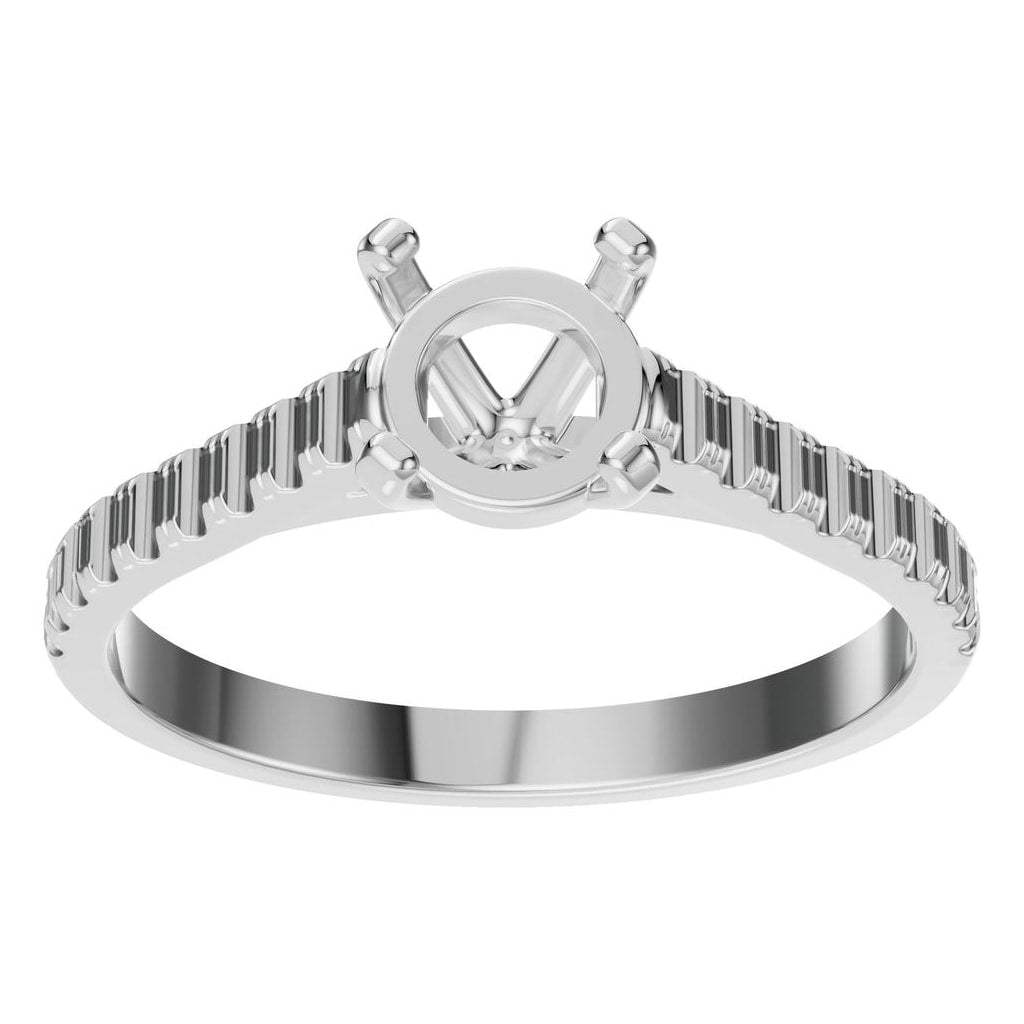 RI-4268 White Gold Ring UNSET - Front View