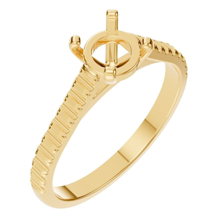 Accented Solitaire Ring Mounting - Round 5.7mm