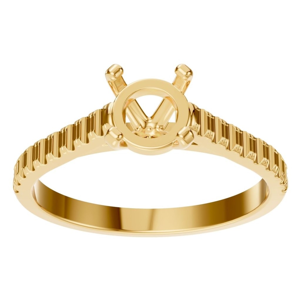 RI-4268 Yellow Gold Ring UNSET - Front View