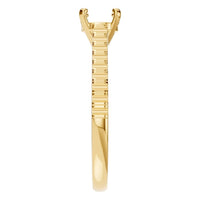 RI-4268 Yellow Gold Ring UNSET - Side View