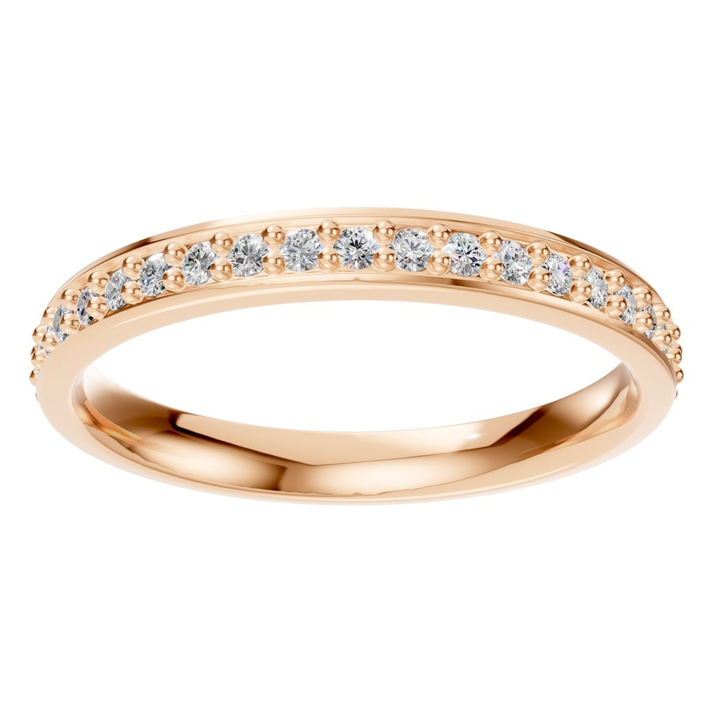 RI-4321 Rose Gold Ring SET - Front View