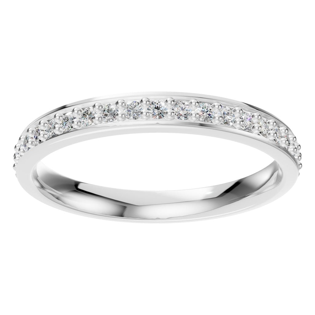 RI-4321 White Gold Ring SET - Front View