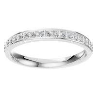 RI-4321 White Gold Ring SET - Front View