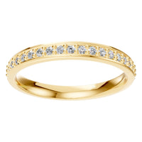 RI-4321 Yellow Gold Ring SET - Front View