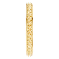 RI-4321 Yellow Gold Ring UNSET - Side View
