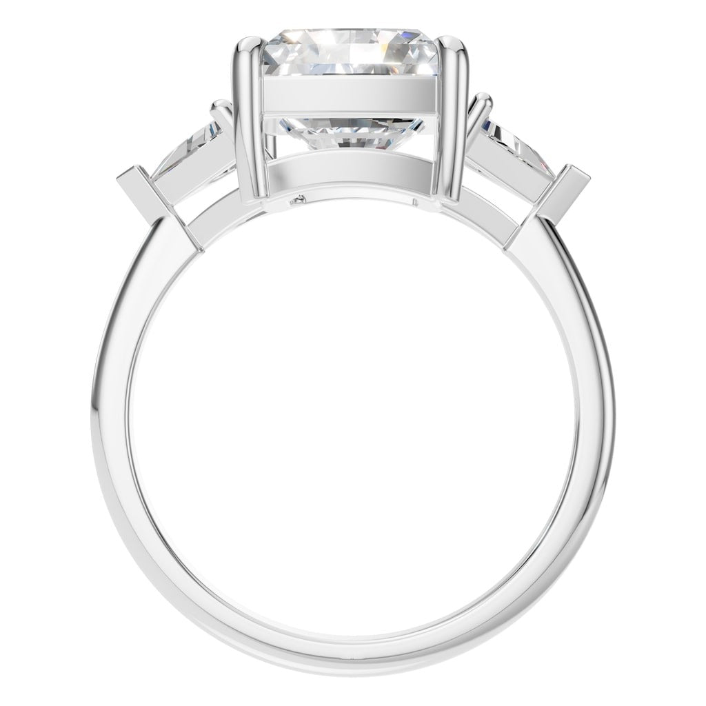 RI-4342 White Gold Ring SET - Top View