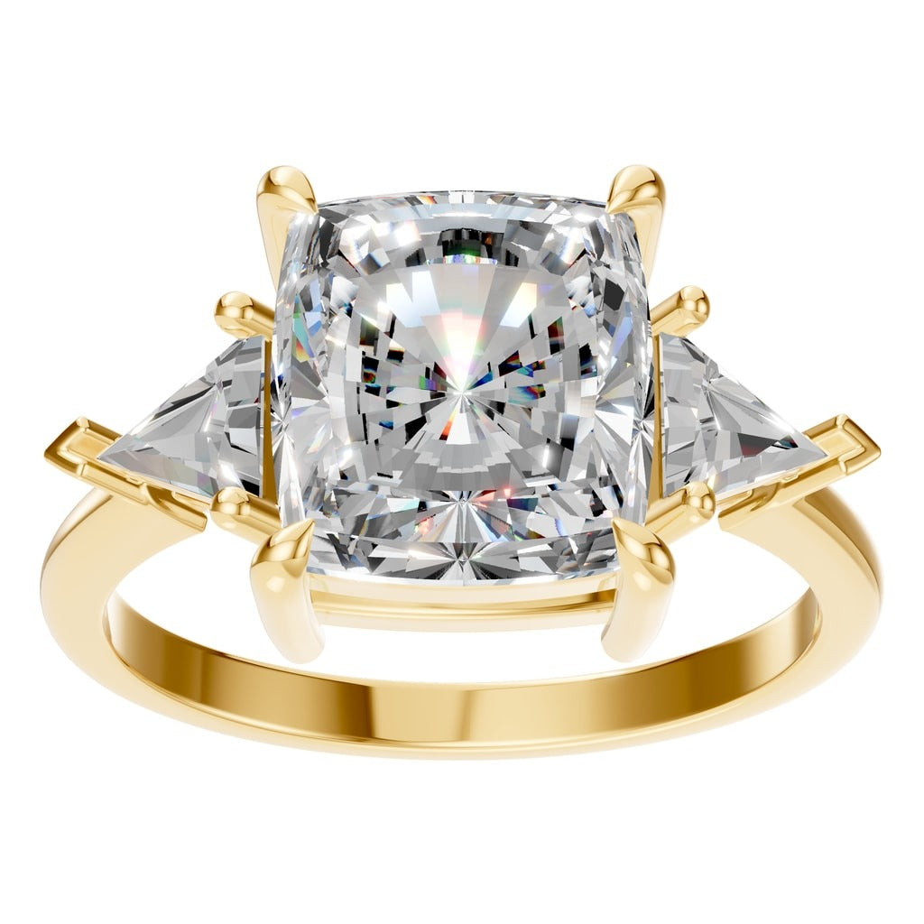 RI-4342 Yellow Gold Ring SET - Front View