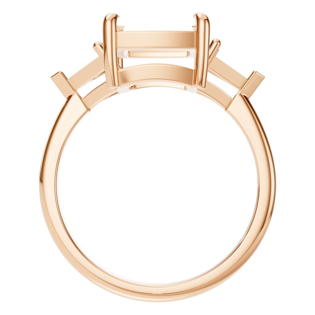 RI-4342 Rose Gold Ring UNSET - Top View