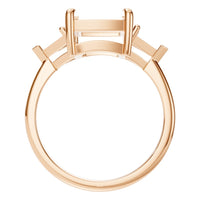 RI-4342 Rose Gold Ring UNSET - Top View