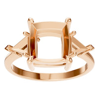 RI-4342 Rose Gold Ring UNSET - Front View