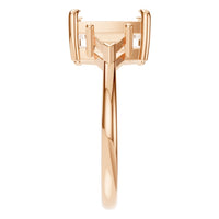 RI-4342 Rose Gold Ring UNSET - Side View