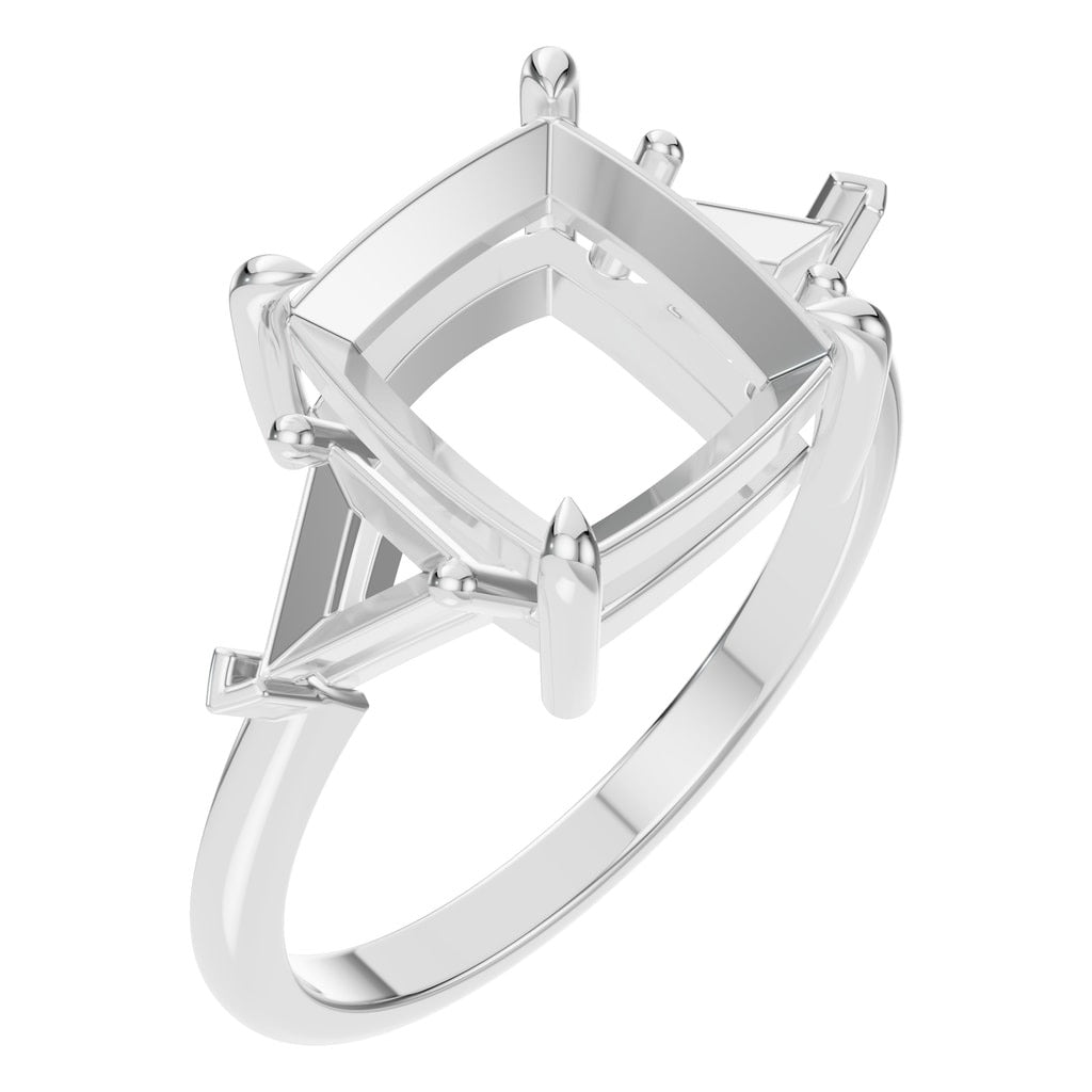 RI-4342 White Gold Ring UNSET - Main View