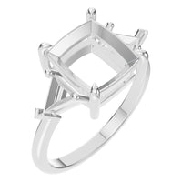 RI-4342 White Gold Ring UNSET - Main View