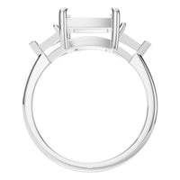 RI-4342 White Gold Ring UNSET - Top View