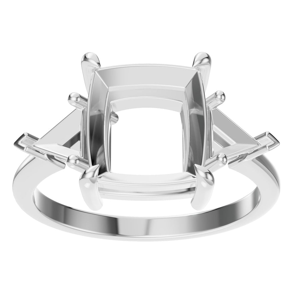 RI-4342 White Gold Ring UNSET - Front View