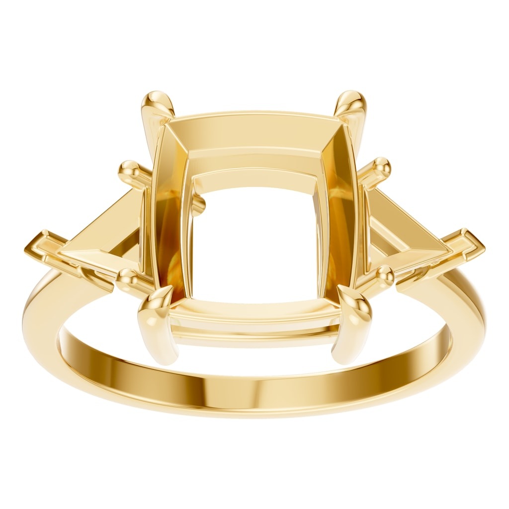 RI-4342 Yellow Gold Ring UNSET - Front View