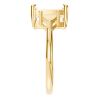 RI-4342 Yellow Gold Ring UNSET - Side View