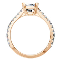 RI-4531 Rose Gold Ring SET - Top View