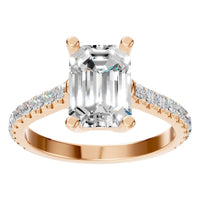 RI-4531 Rose Gold Ring SET - Front View