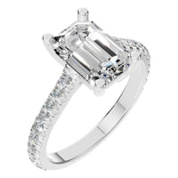 RI-4531 White Gold Ring SET - Main View