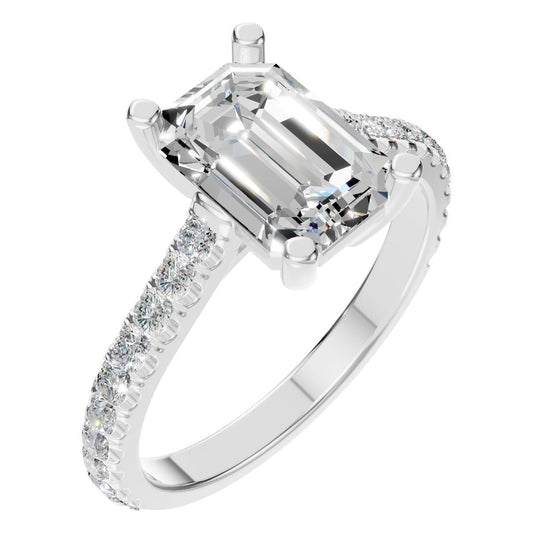 RI-4531 White Gold Ring SET - Main View