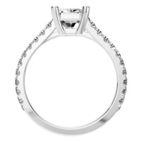 RI-4531 White Gold Ring SET - Top View