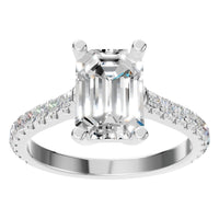 RI-4531 White Gold Ring SET - Front View