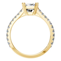 RI-4531 Yellow Gold Ring SET - Top View