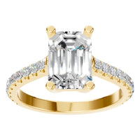 RI-4531 Yellow Gold Ring SET - Front View