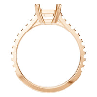 RI-4531 Rose Gold Ring UNSET - Top View
