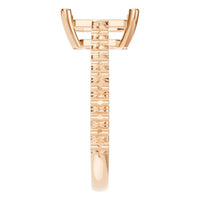 RI-4531 Rose Gold Ring UNSET - Side View