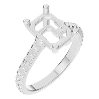 RI-4531 White Gold Ring UNSET - Main View