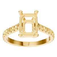 RI-4531 Yellow Gold Ring UNSET - Front View