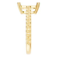 RI-4531 Yellow Gold Ring UNSET - Side View