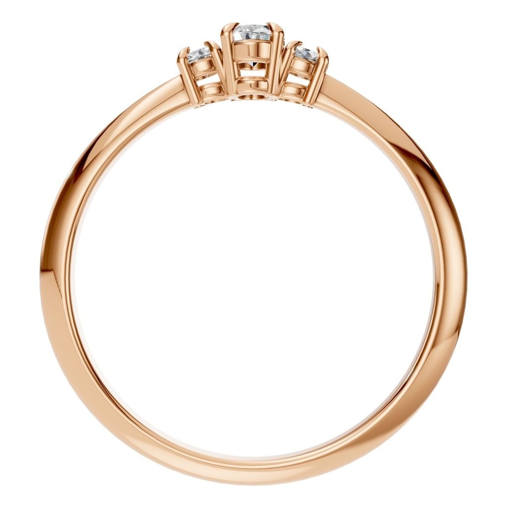 RI-4674 Rose Gold Ring SET - Top View