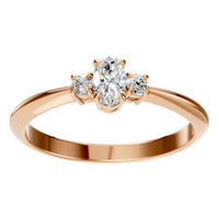 RI-4674 Rose Gold Ring SET - Front View
