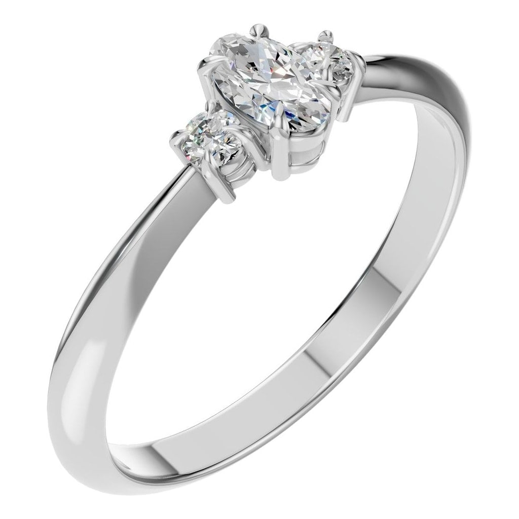 RI-4674 White Gold Ring SET - Main View