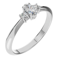 RI-4674 White Gold Ring SET - Main View