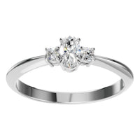 RI-4674 White Gold Ring SET - Front View
