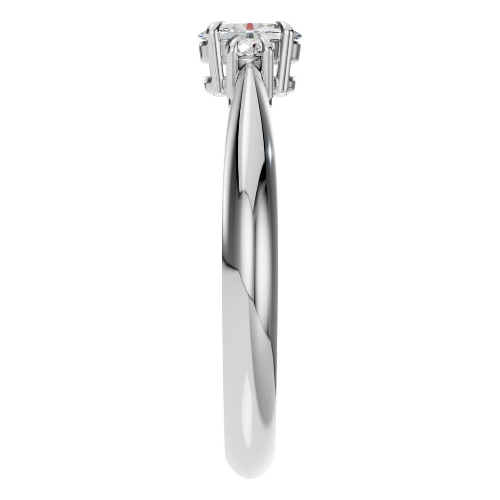 RI-4674 White Gold Ring SET - Side View