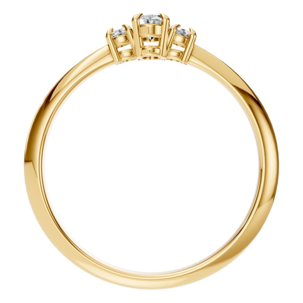 RI-4674 Yellow Gold Ring SET - Top View