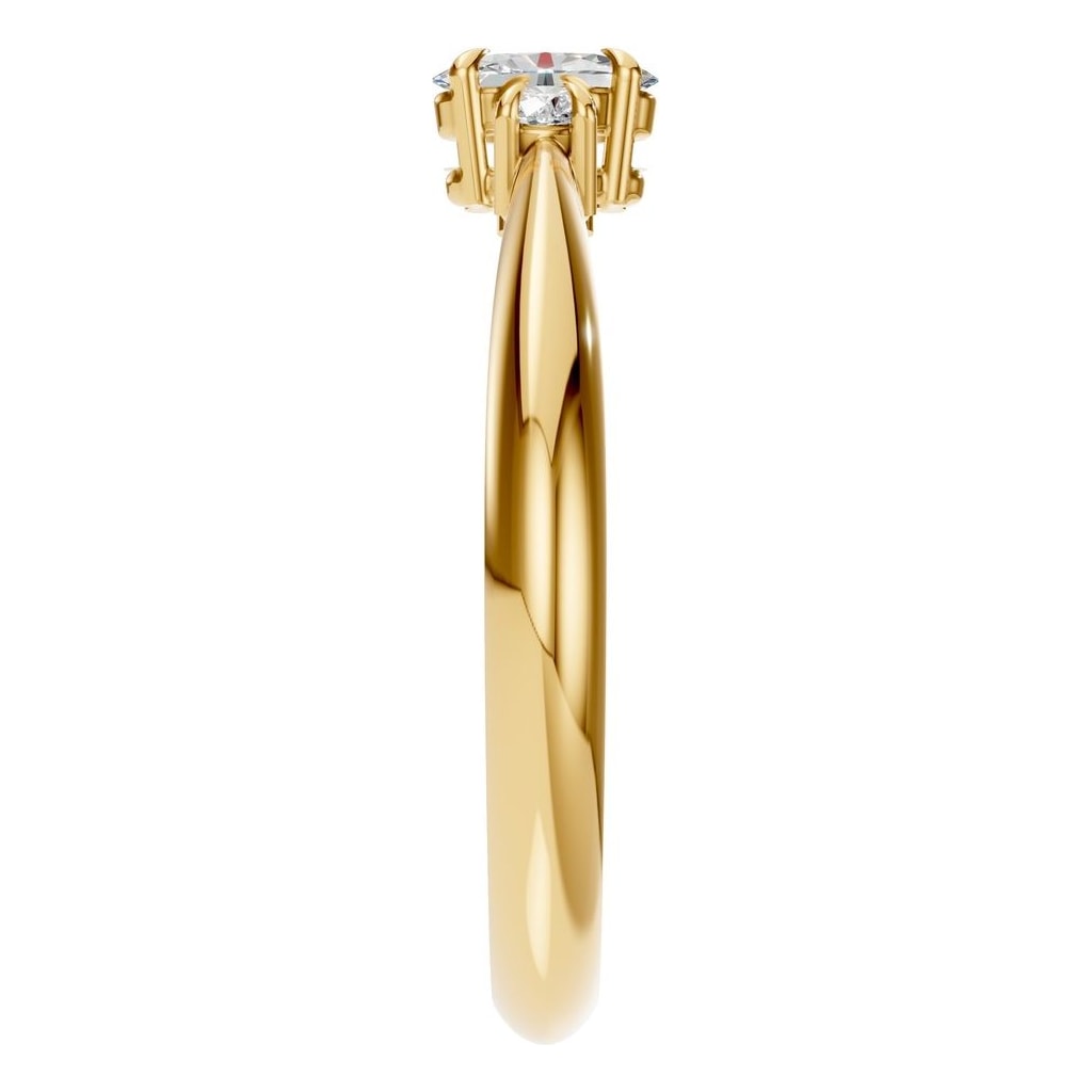 RI-4674 Yellow Gold Ring SET - Side View