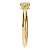 RI-4674 Yellow Gold Ring SET - Side View