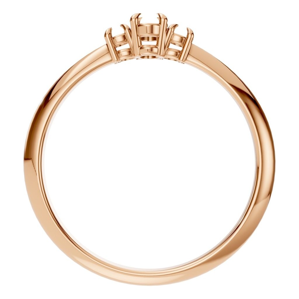 RI-4674 Rose Gold Ring UNSET - Top View