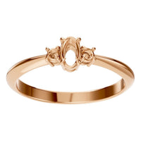 RI-4674 Rose Gold Ring UNSET - Front View