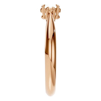 RI-4674 Rose Gold Ring UNSET - Side View