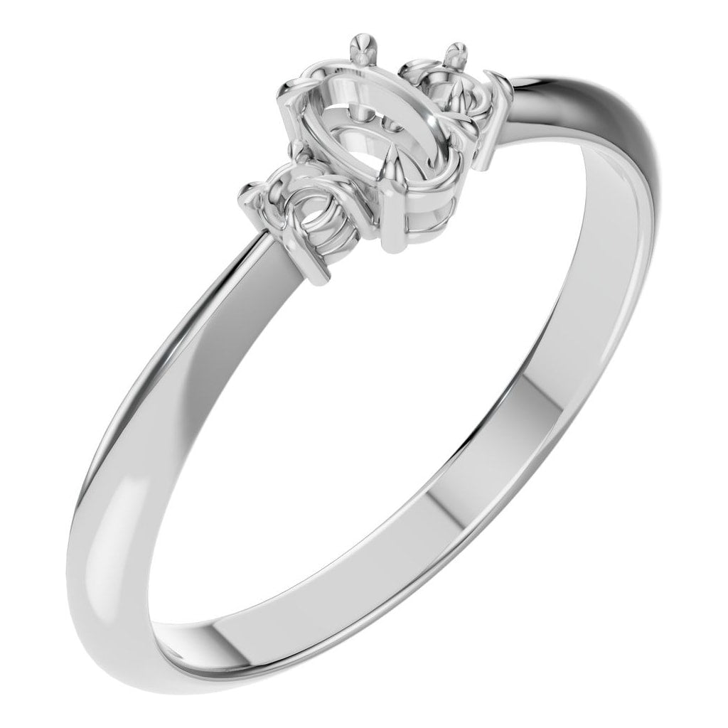 RI-4674 White Gold Ring UNSET - Main View
